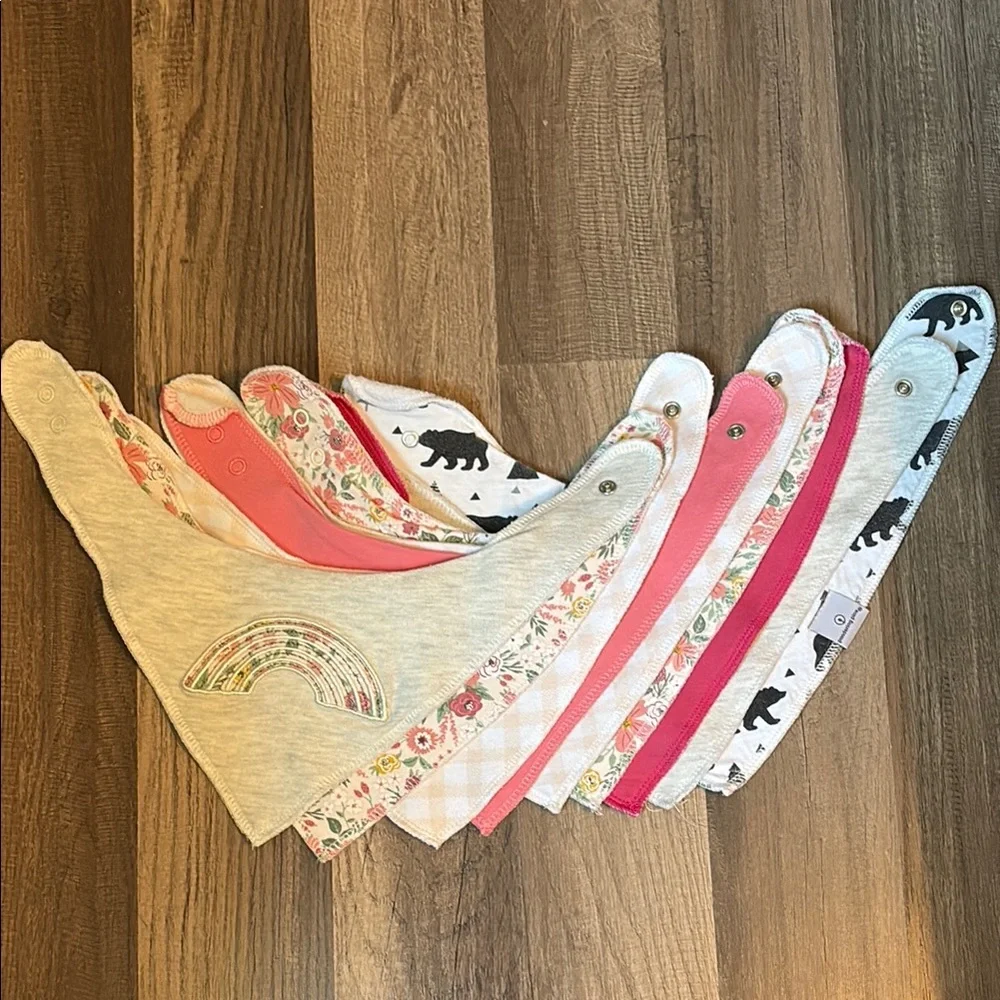 🍂3 for $15🍂9 Piece Bandana Bibs Set